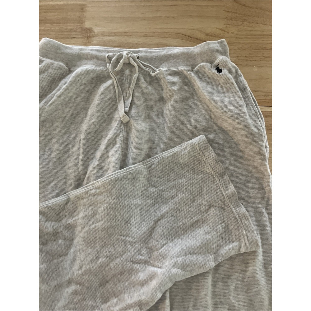 Polo Ralph Lauren Sleepwear Pajama Pants Gray Waffle Knit Mens Large